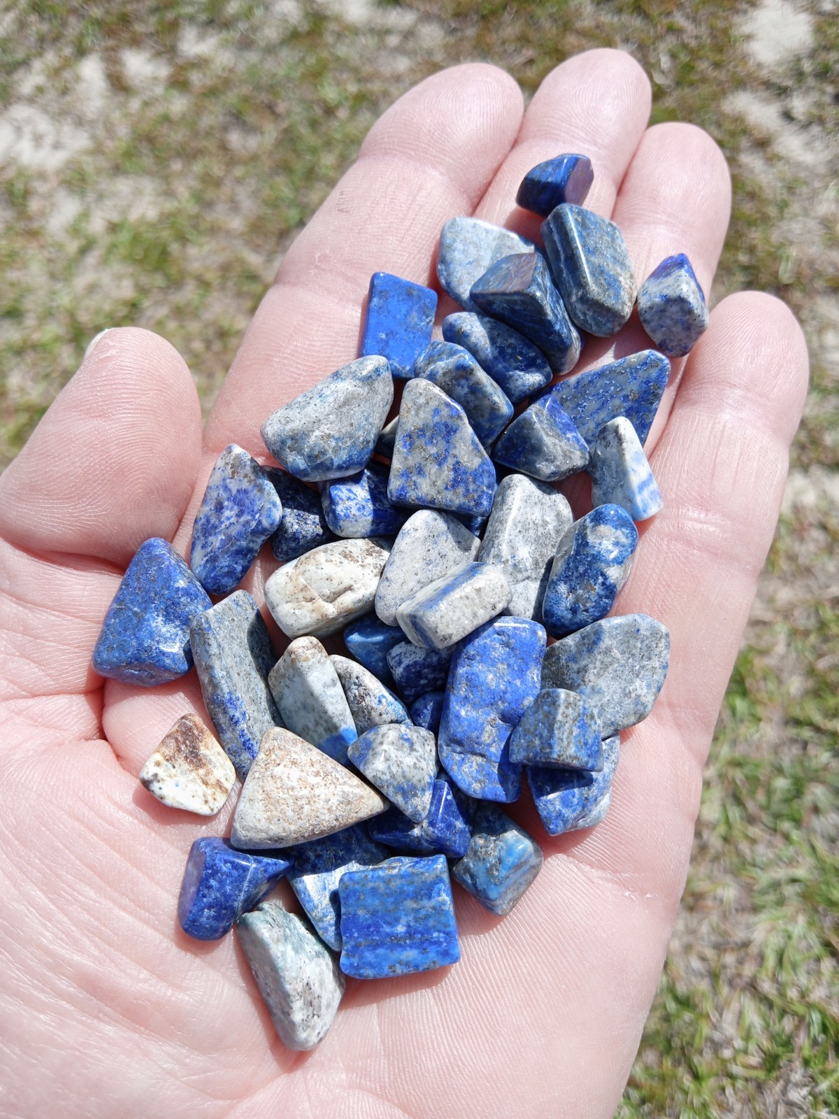 1.5 Lbs Small Rich Blue Lapis Lazuli Tumbled! Collecting, Jewelry Making! Q6