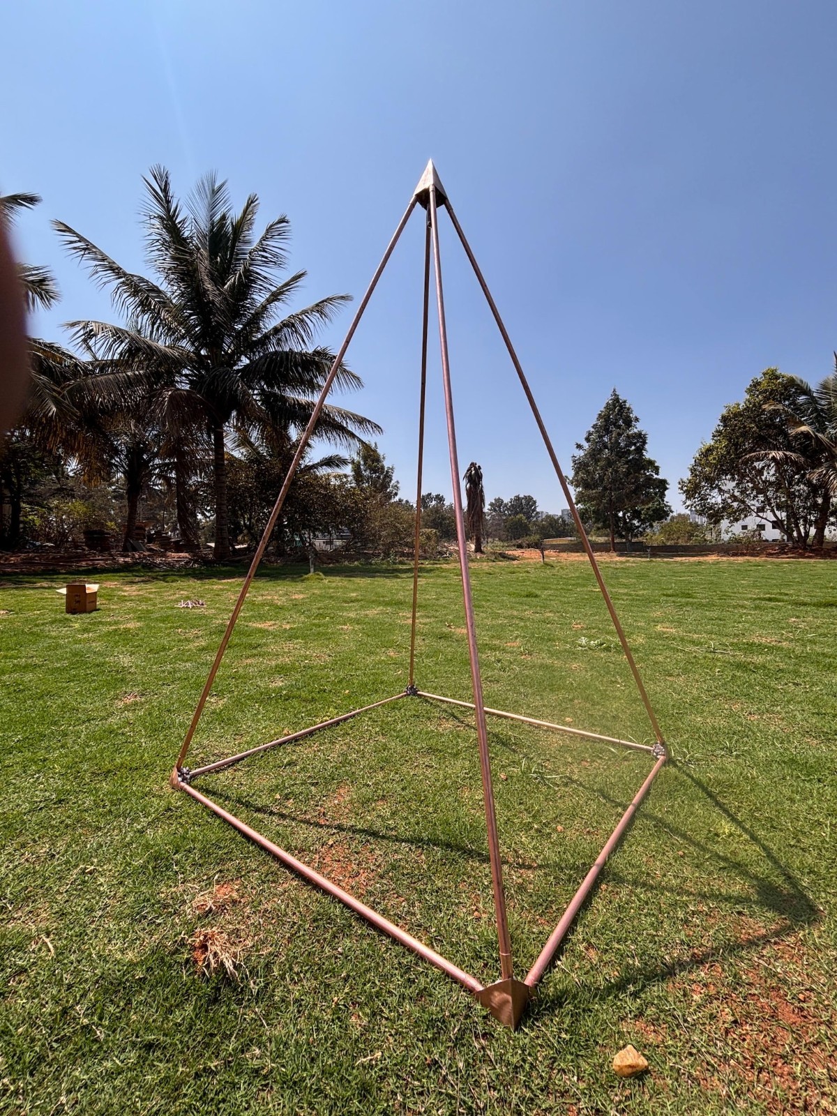 Nubian Copper Plated Healing Crystal Pyramid connector kit only