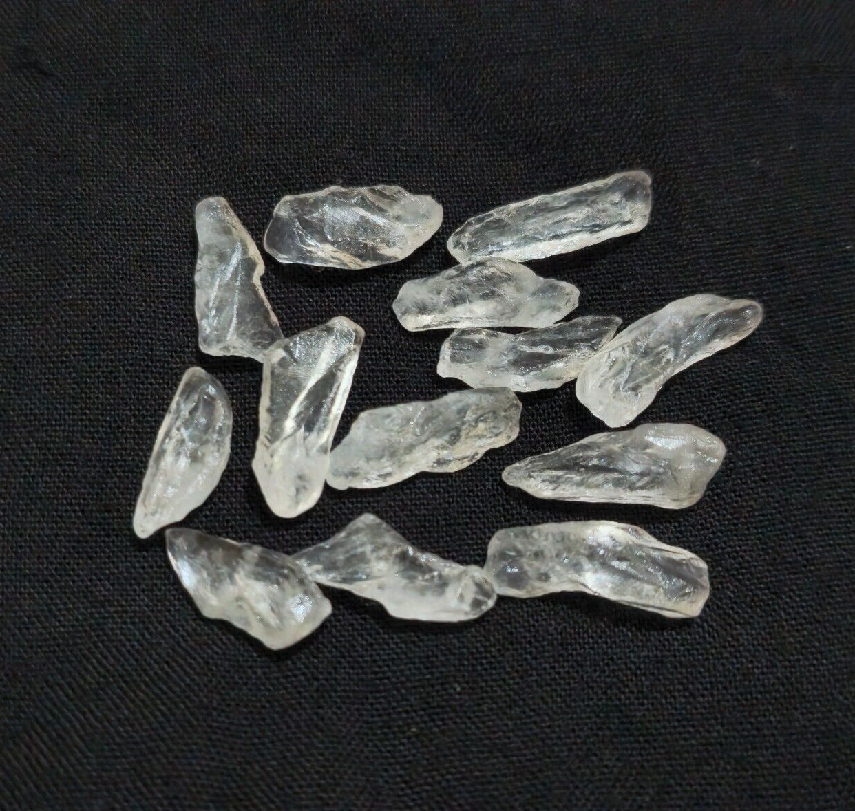 Attractive Crystal Quartz Raw 13 Pcs Lot Size 16-20 MM Rough Gemstone Jewelry