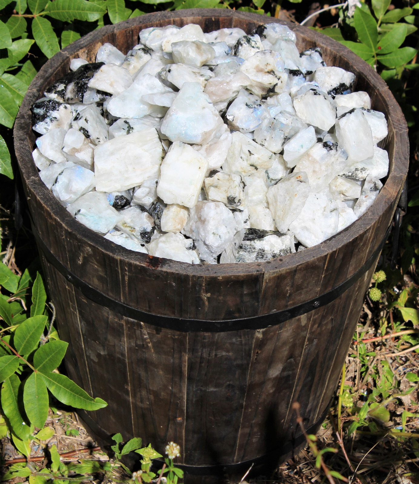 Rainbow Moonstone Rough Natural Gemstone Crystals: Raw Rainbow Moonstone Pieces