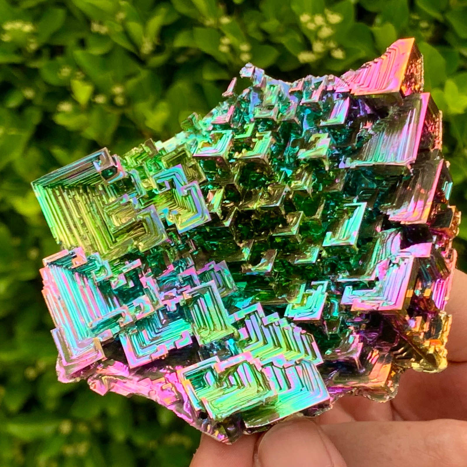 252G ram Bismuth rainbow crystal elementBi gemstone Mineral specimen healing