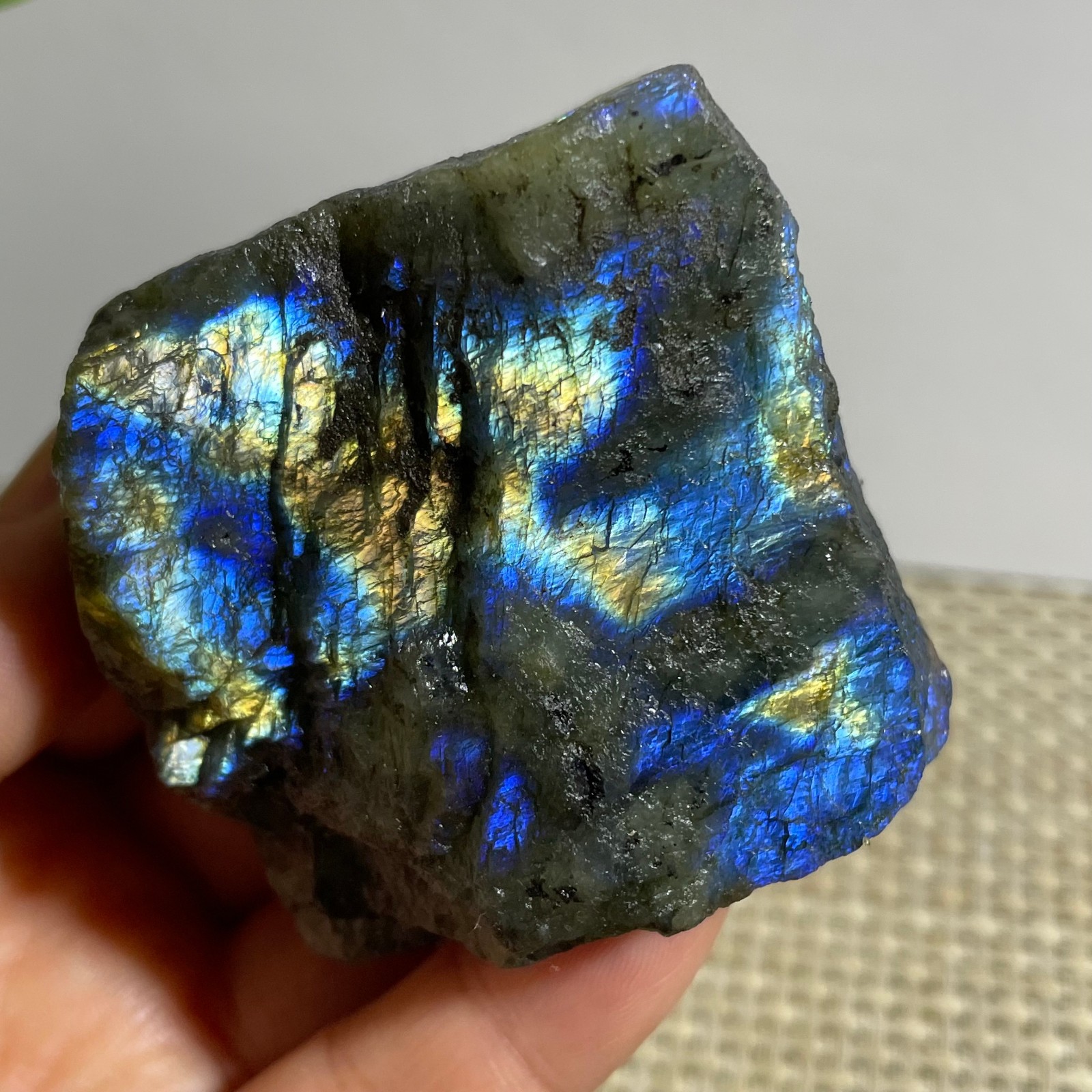 Rare Flashy Labradorite Slab Rough Gemstone Raw Labradorite Rough 153g