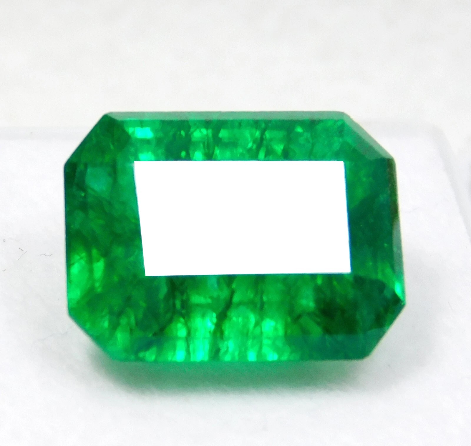 Certified Natural Colombian Green Emerald 10Ct Emerald Cut Loose Gemstone