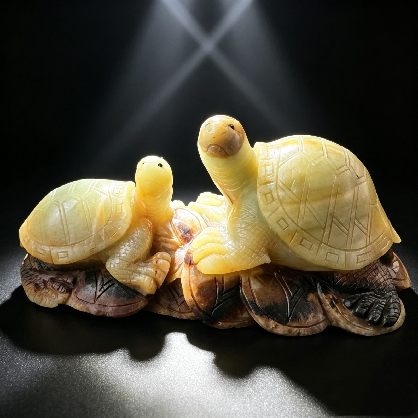 Natural Amazonite Turtle Figurine – Hand Carved Large Tortoise Statue 1175g