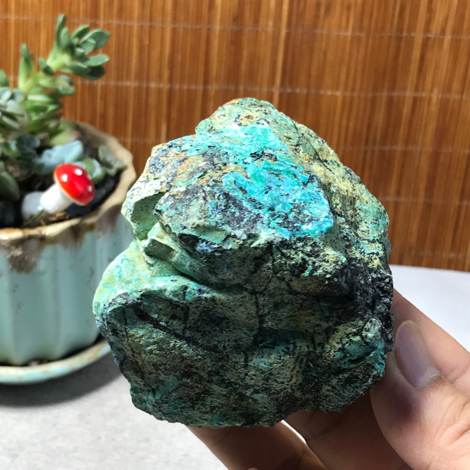 262g Natural Azurite/Malachite gemstone Rough original Crystal Specimen A6532