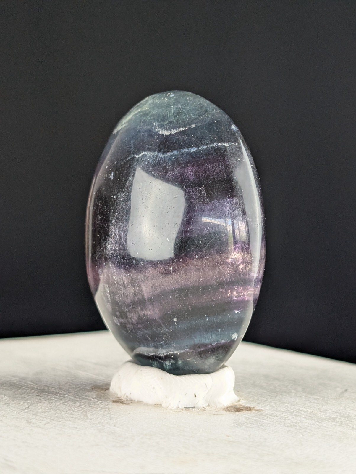 Fluorite Palmstone Crystal Chakra Gemstone Worry Stone