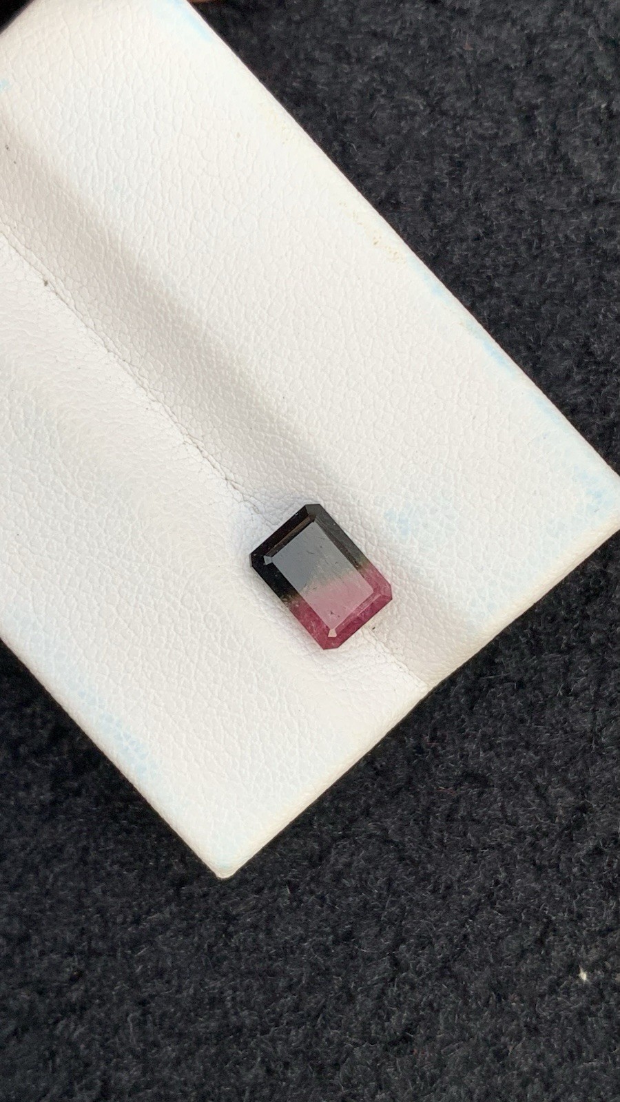 1.60ct natural black & red bi colors faceted tourmaline from afg 8mm