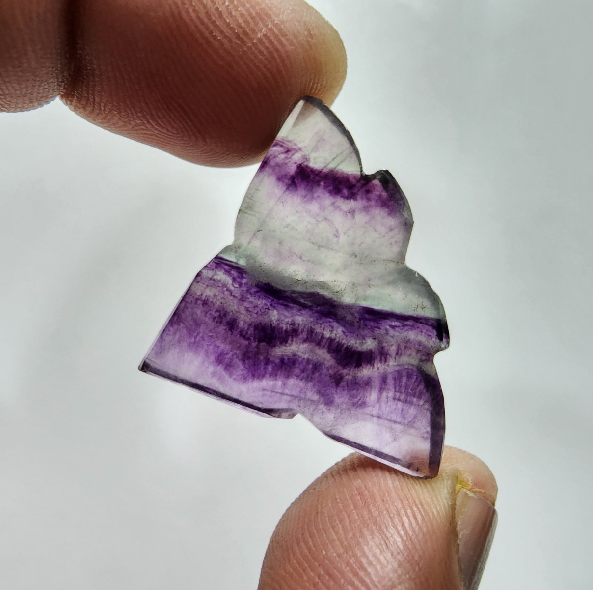 High Quality Designing Carving Rainbow Fluorite Fancy 54 Crt Loose Gemstone