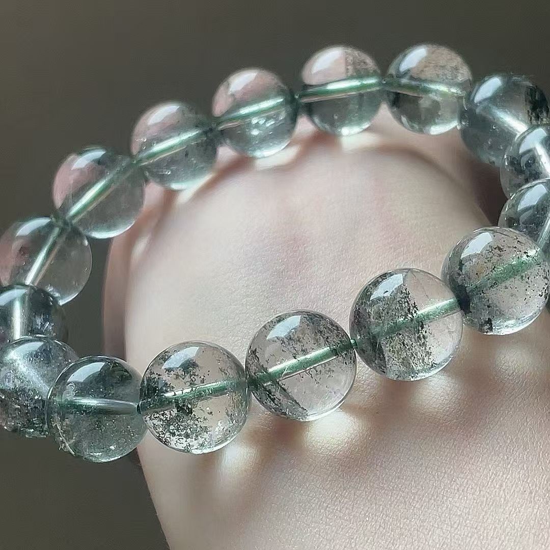 Natural Green Phantom Crystal Quartz Bracelet Adult Collectibles