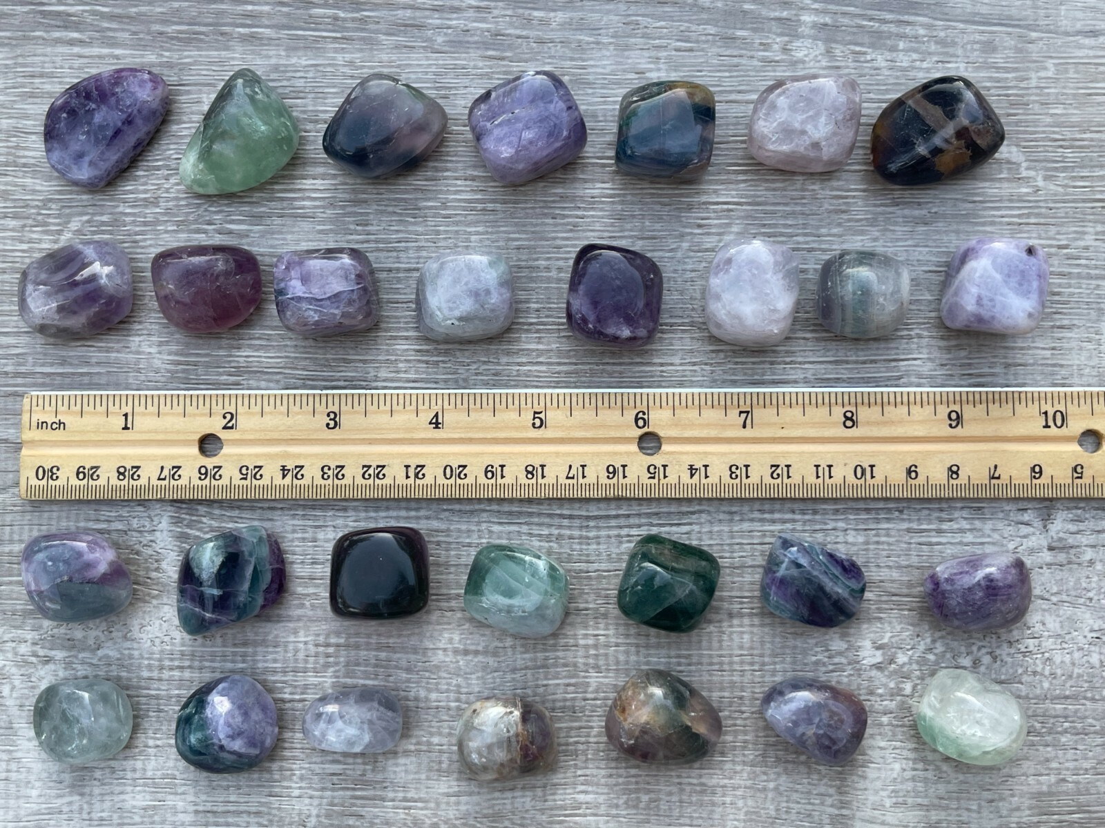 Grade A++ Fluorite Tumbled Stones, 0.8″-1.25″ Tumbled Fluorite, Pick How Many