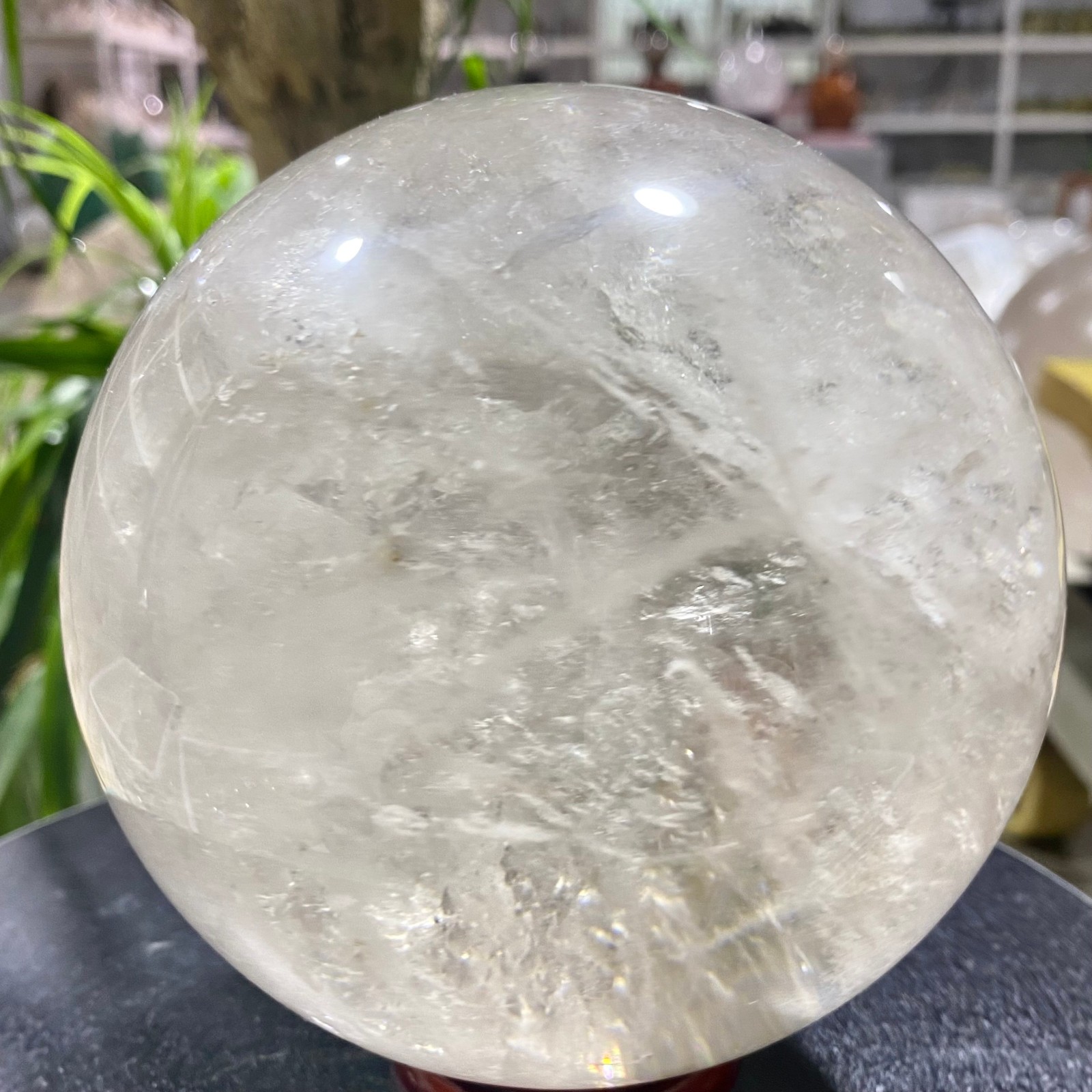 6.63LB Naturalwhite crystal transparent quartz crystal ball Reiki repair