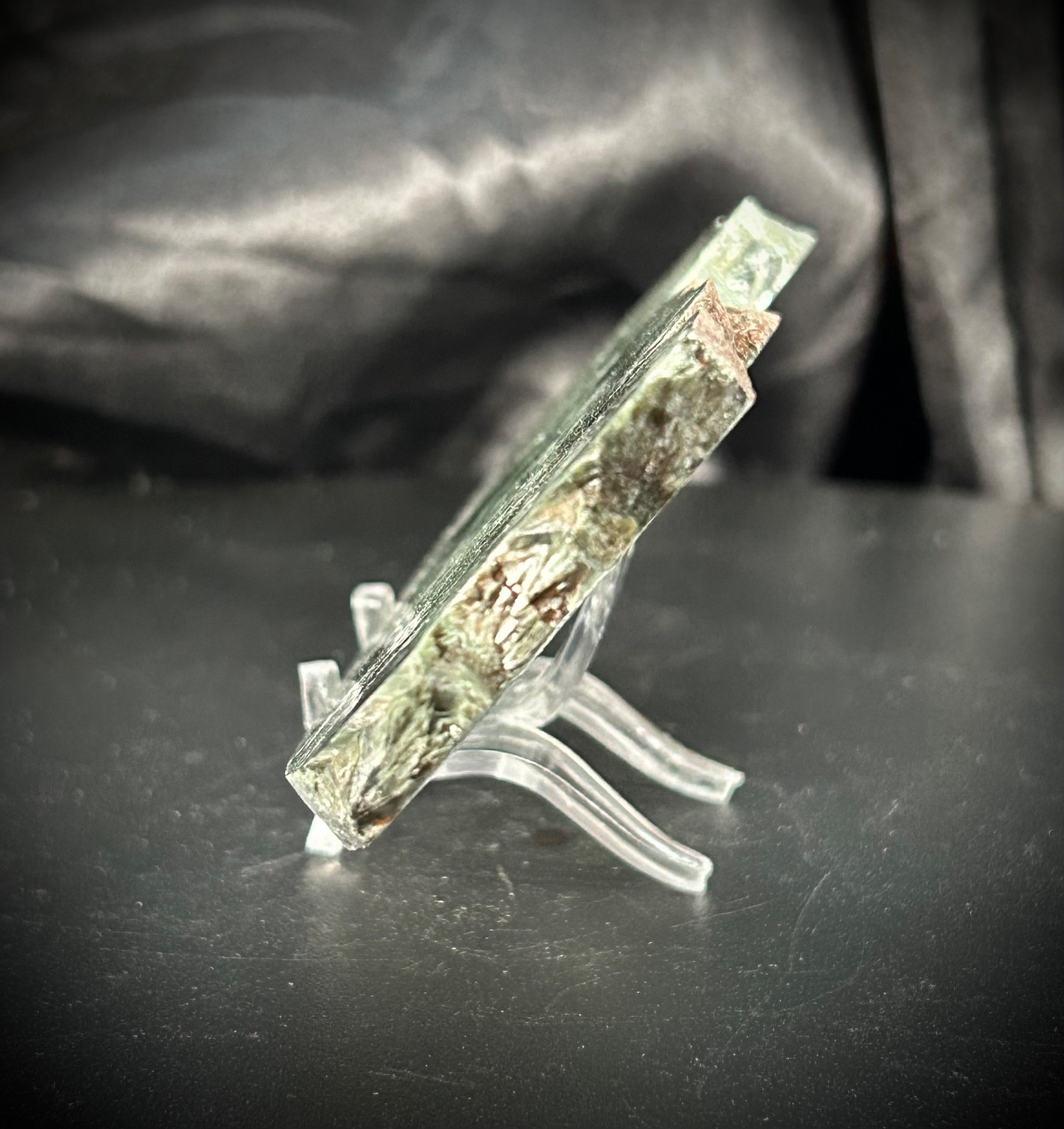 5.34″ Seraphinite Slab Polished Front/Unpolished Back 4.1oz (116 grams)