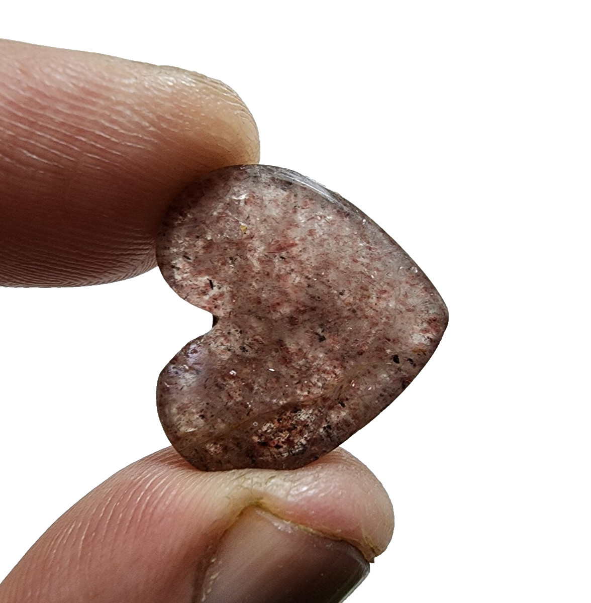 22 Crt Fantastic A+ Strawberry Quartz Crystal Heart Shape Loose Gemstone Jewelry