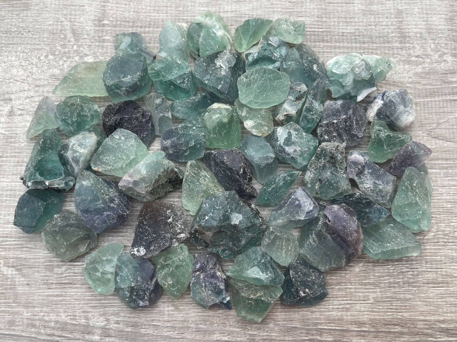 1/2 Lb Rough Large Fluorite Gemstone – Raw Natural Crystals for Cabbing, Wicca