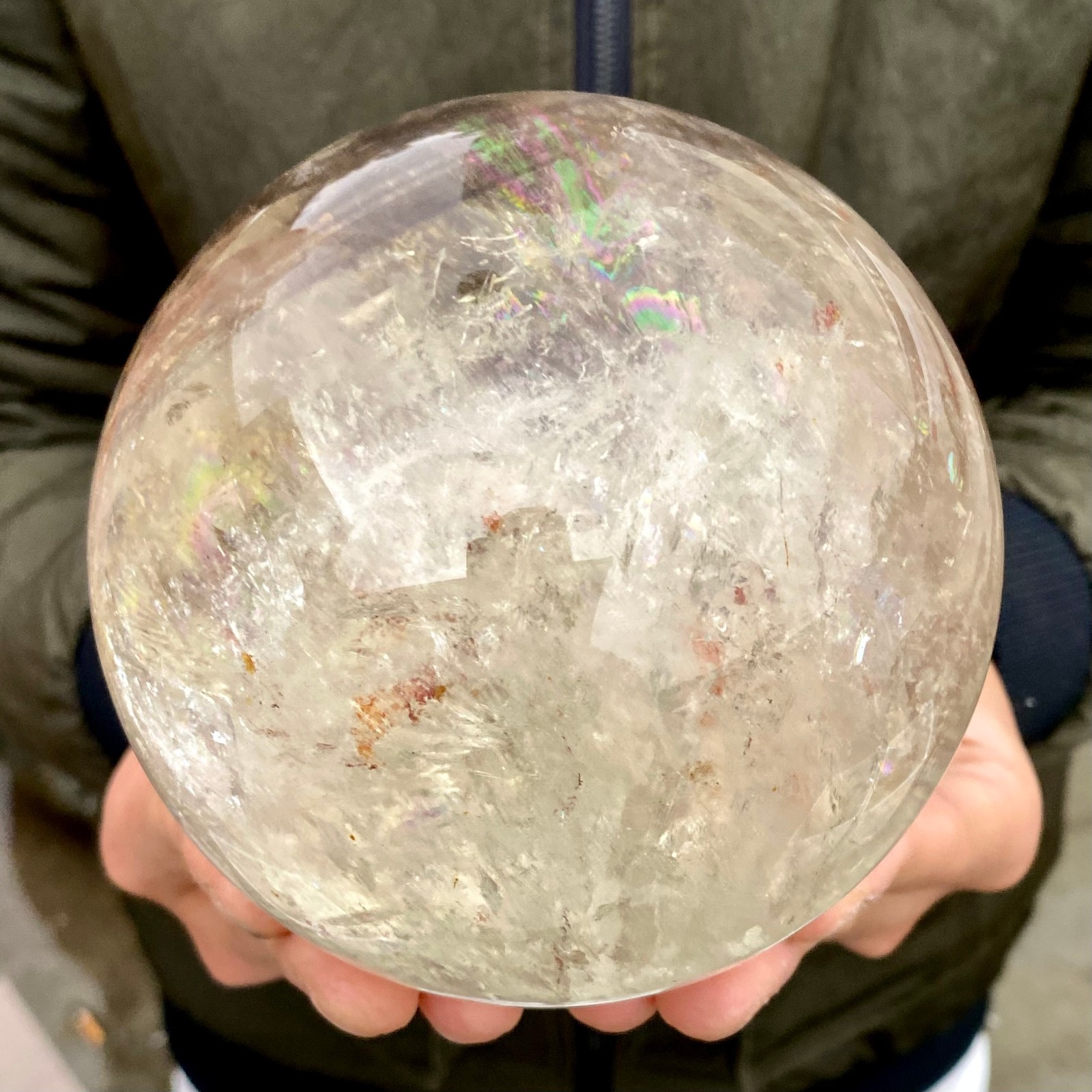 3.15LB Natural clear quartz sphere quartz crystal ball reiki Energy healing