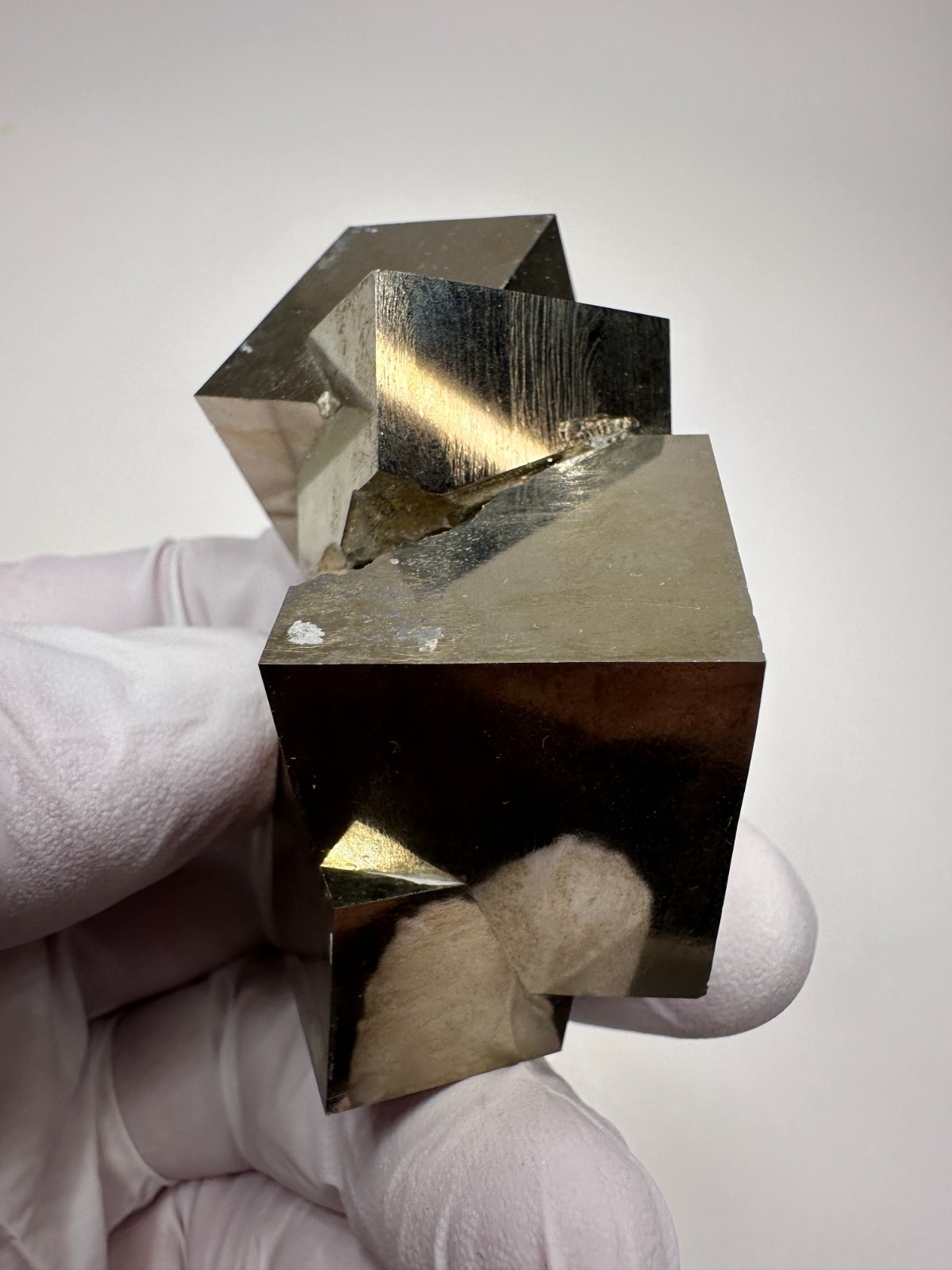 LARGE Rare Lusterous Entwined Interlocking Pyrite Cube Cluster_Spain