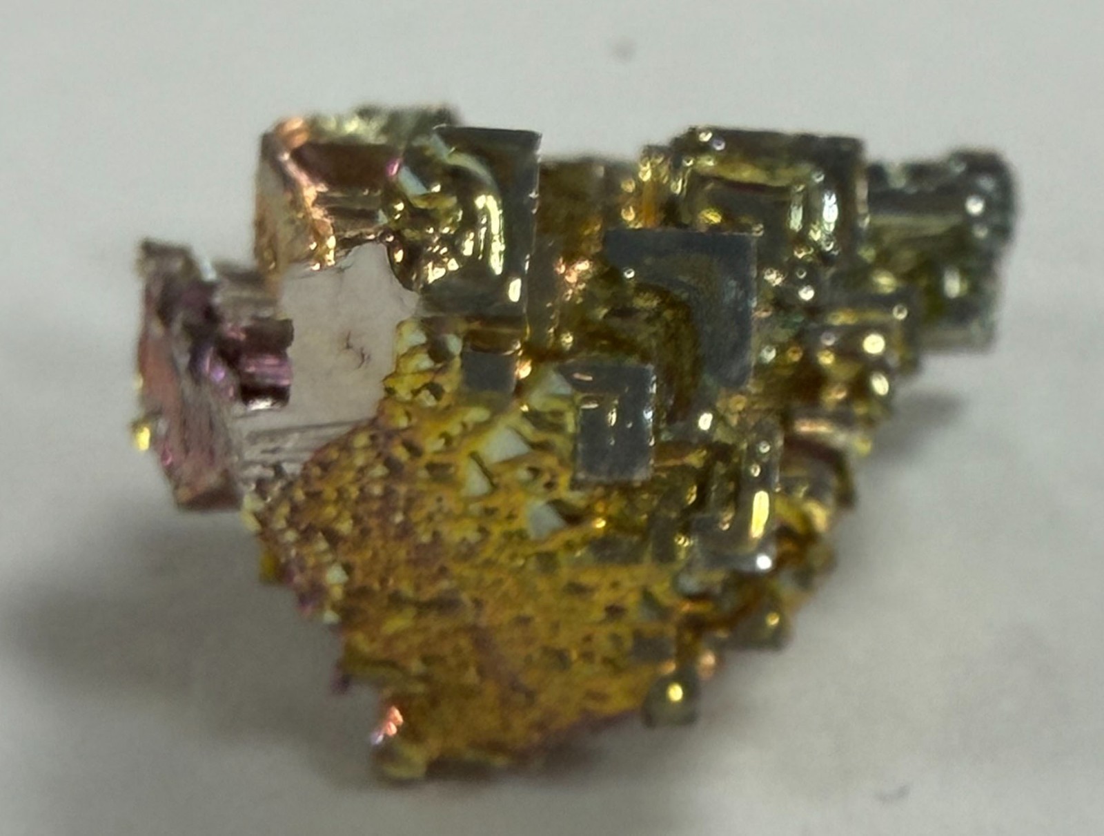 Rainbow Bismuth Crystal Self-Standing Step Cluster Grown in Germany 16.60g