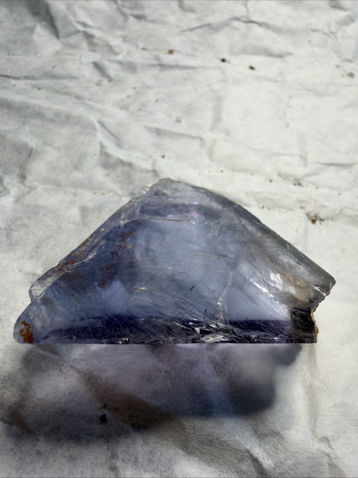 Light Blue and Purple Fluorite with Chalcopyrite Mineral Specimen