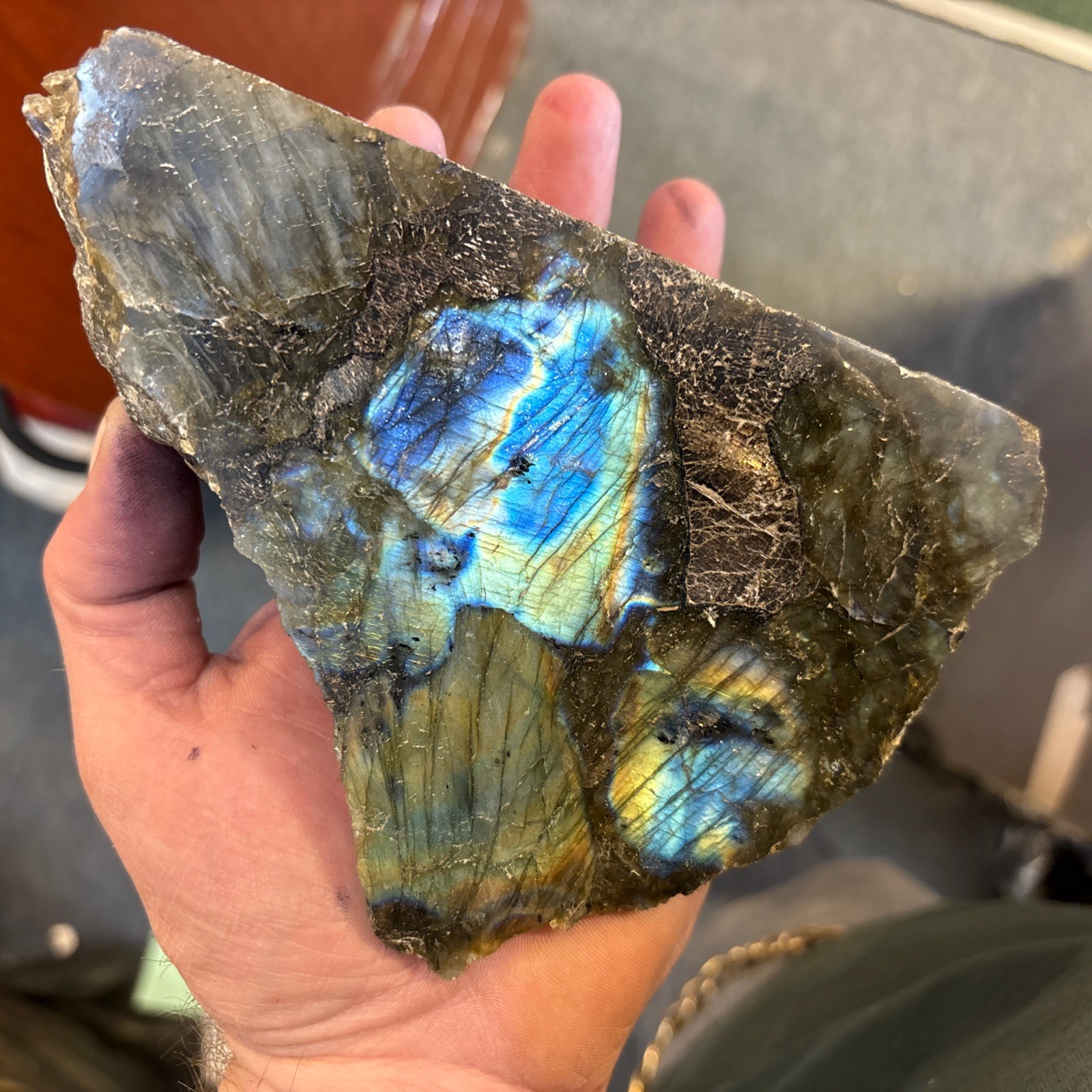 Labradorite Polished Face Madagascar 843 grams