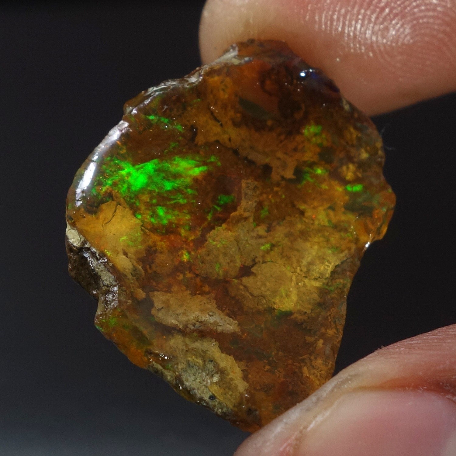 AA+ Ethiopian Oil Specimen Crystal Opal Welo Fire Flashy Opal Jewelry Making 205