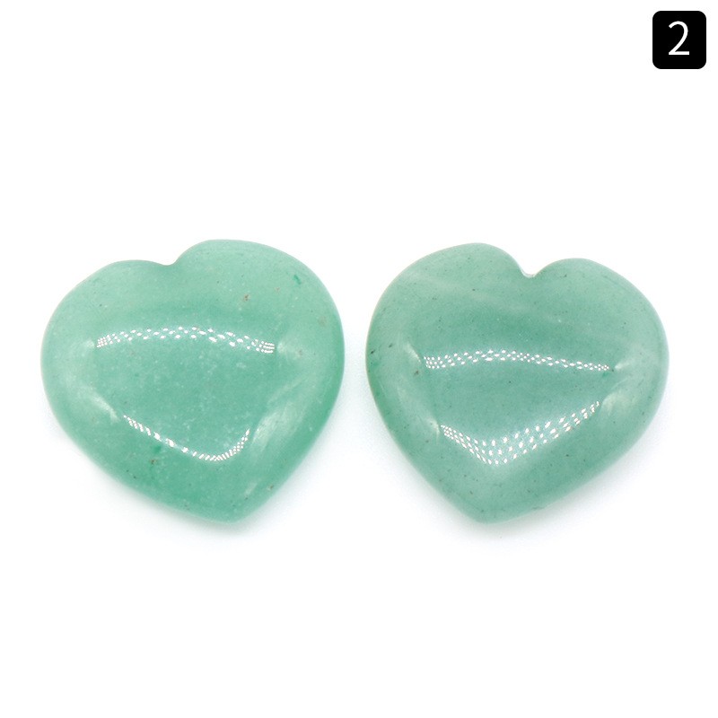 2Pcs 5Pcs Fashion Heart Cab Cabochon Agates Crystal Healing Natural Stone Beads