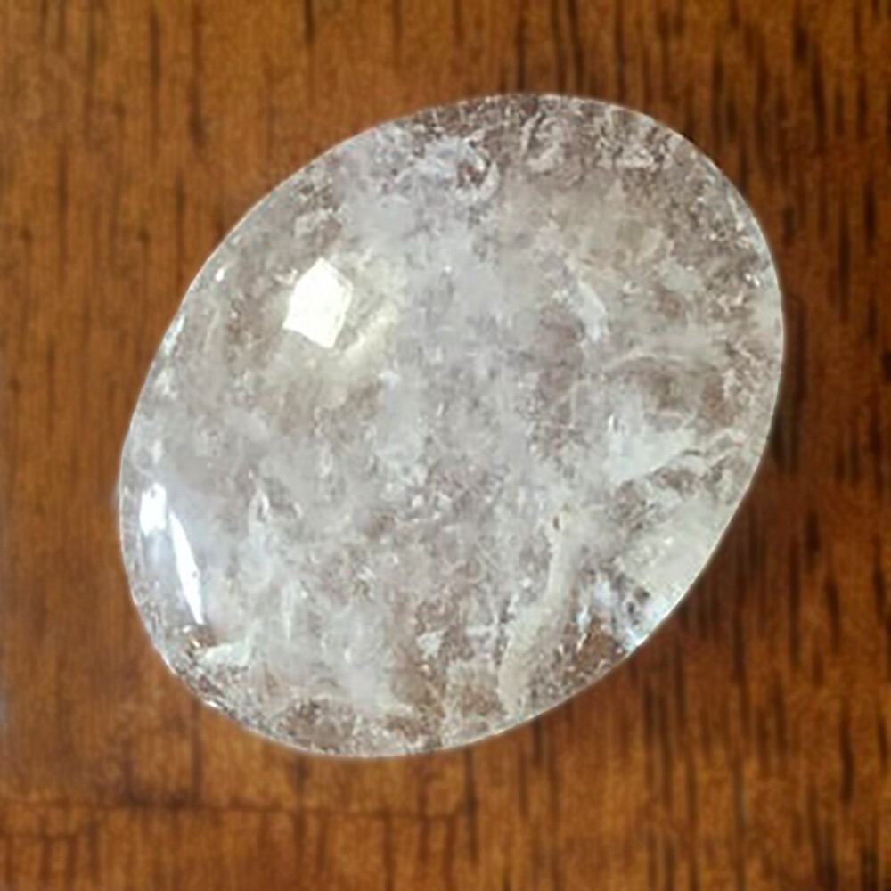 Natural Quartz Crystal Palm Stone Polished Worry Stone Energy Healing Reiki Cab