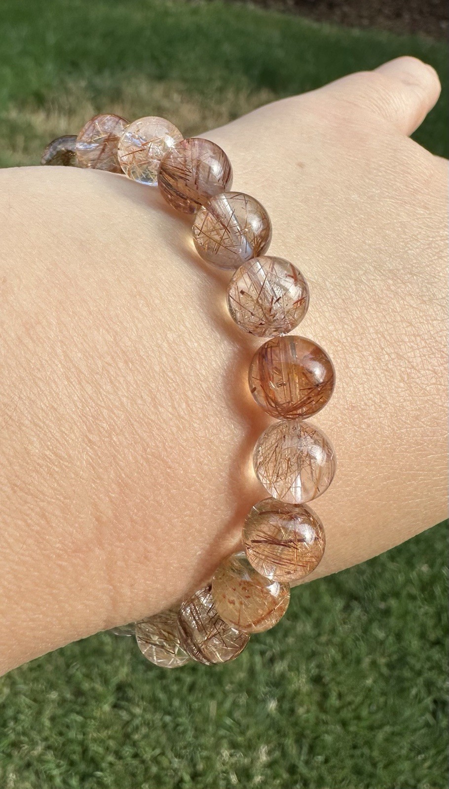 9mm+ Rutilated Quartz Bracelet
