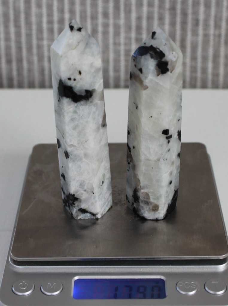 RAINBOW MOONSTONE POINT BUNDLE (2) POINTS INCLUDED 179 GRAMS