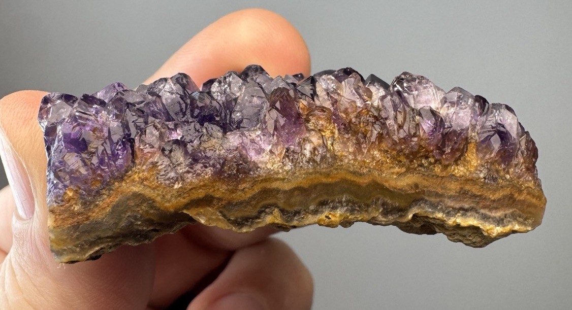 Druzy Deep Royal Purple Amethyst Collector 5 Piece Cluster Set From Brazil