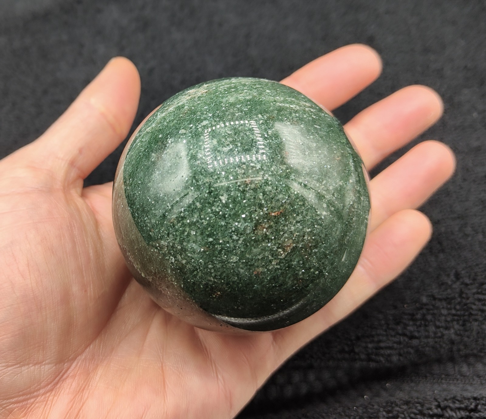 Green Strawberry Quartz Sphere Green Crystal ball 73mm