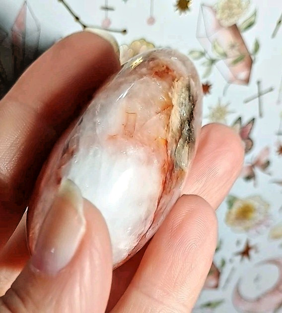 Fire Quartz Palm Stone