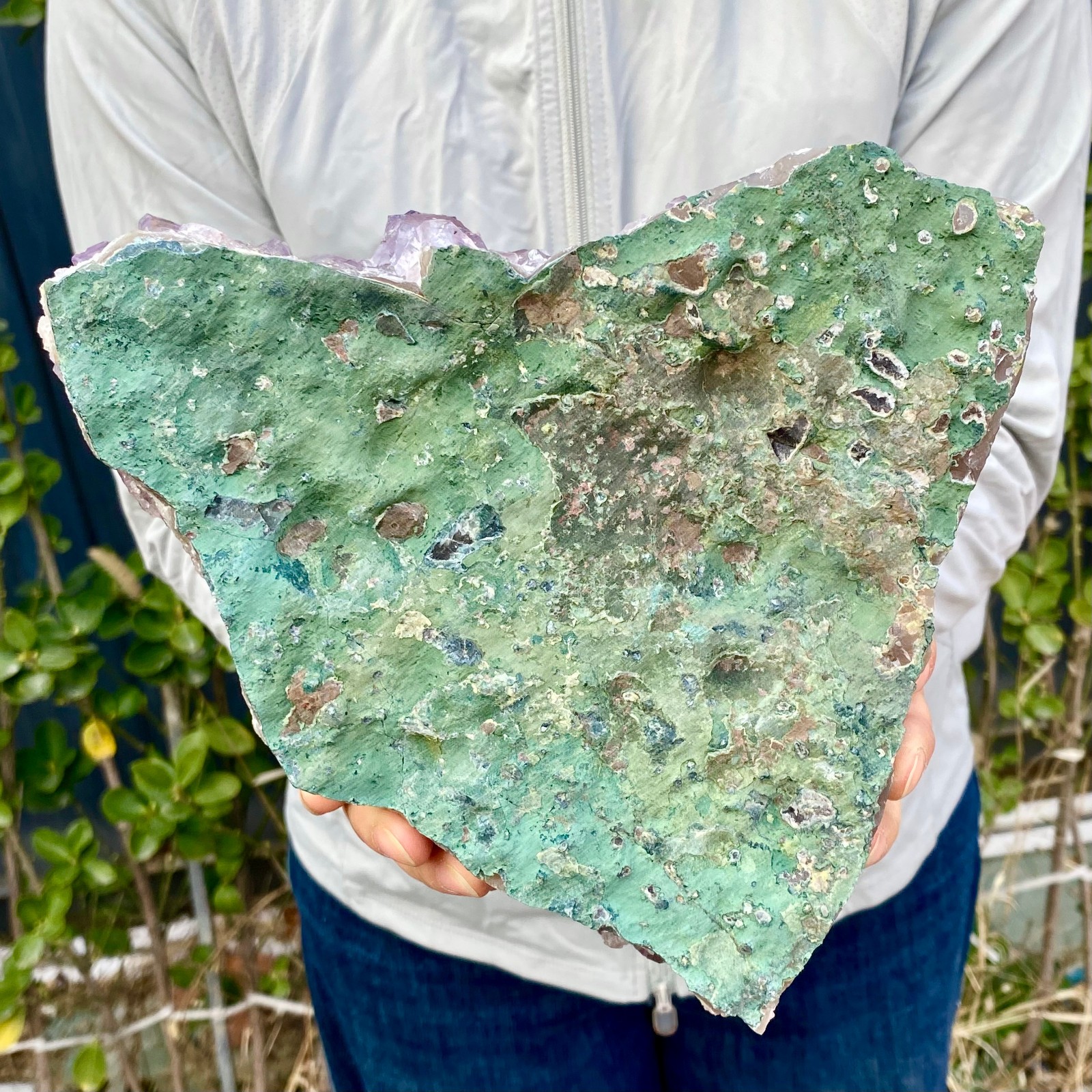 8.8LB Natural Amethyst geode quartz cluster crystal specimen Healing