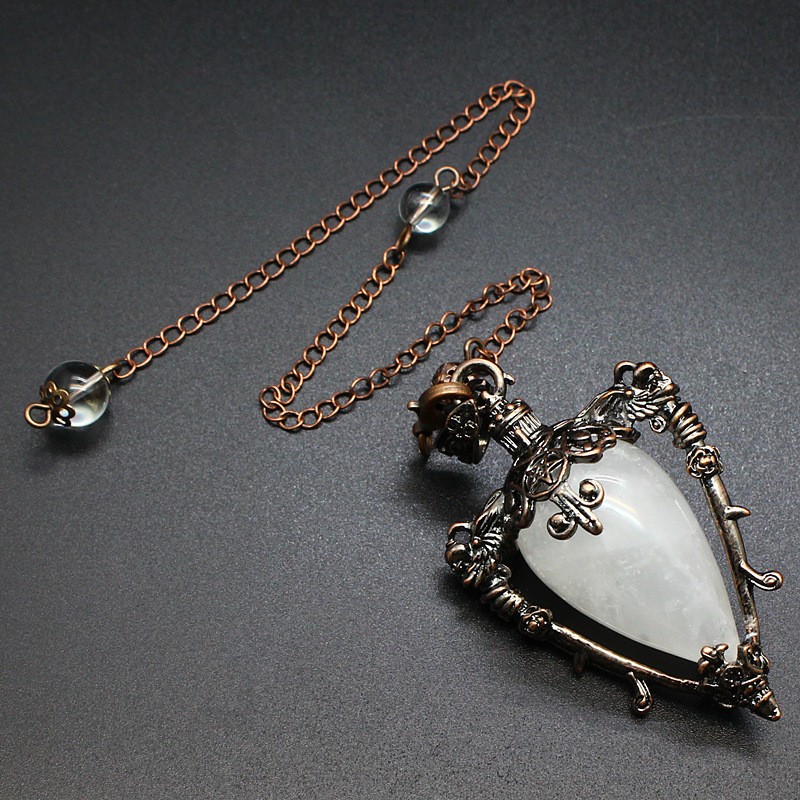 3-5PCS Natural stone crystal retro style bottle necklace tiger eye stone pendant