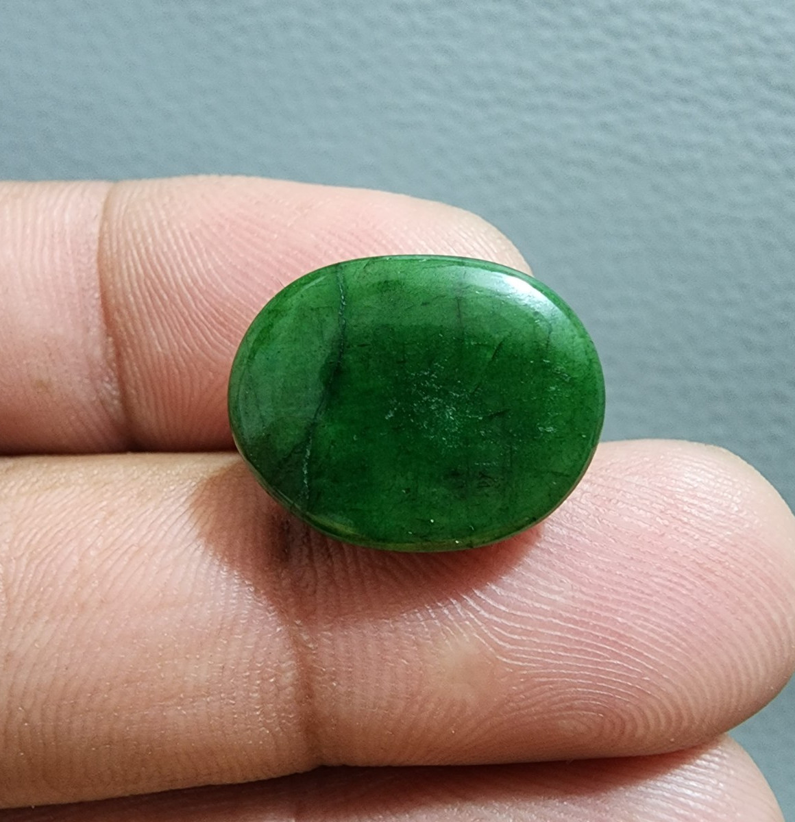 Magnificent Sakota Emerald Cabochon Oval Shape 15 Crt Loose Gemstone For Jewelry