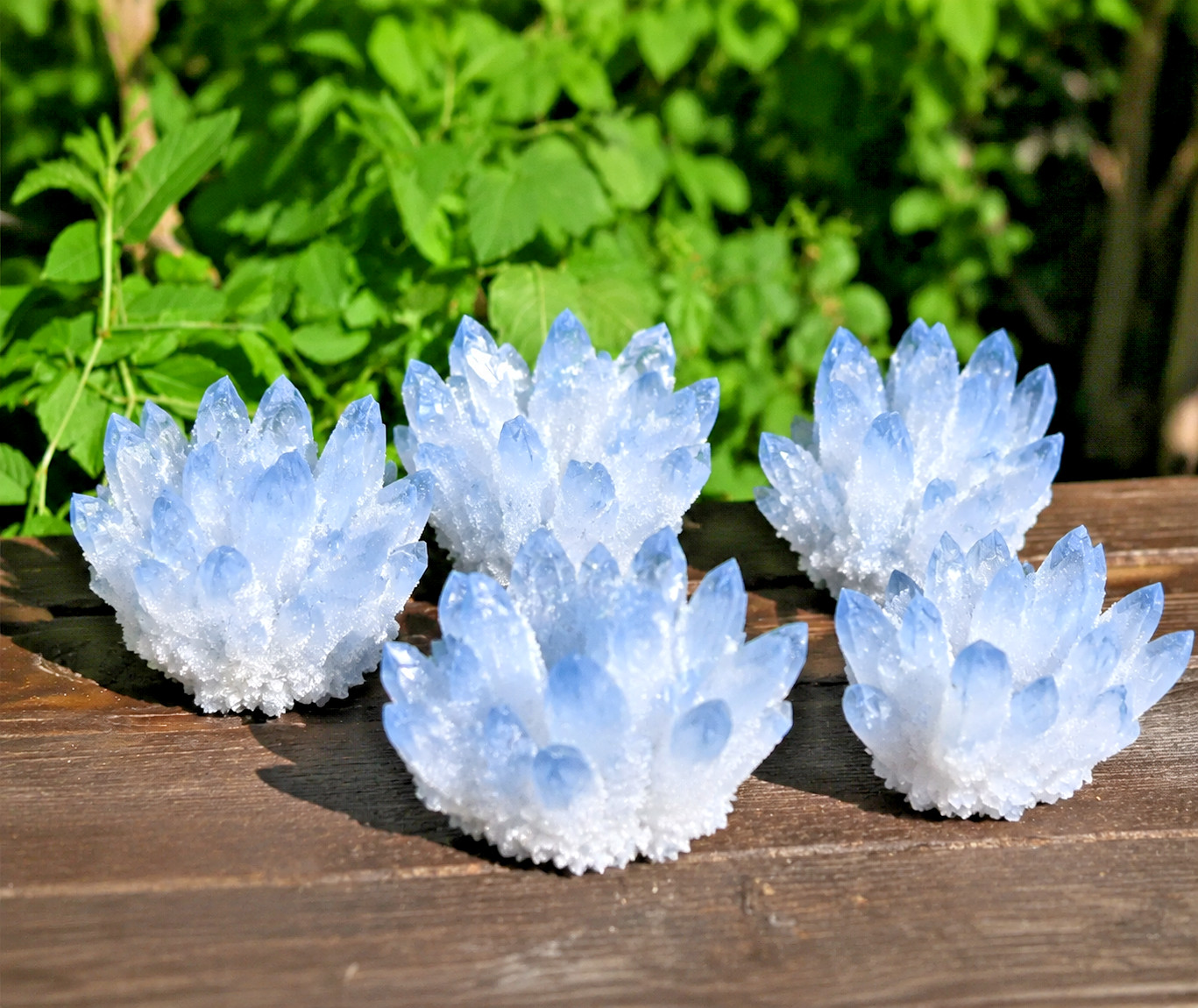 270g+ Natural Blue Phantom Quartz Cluster Specimen Ornament Decoration Gift