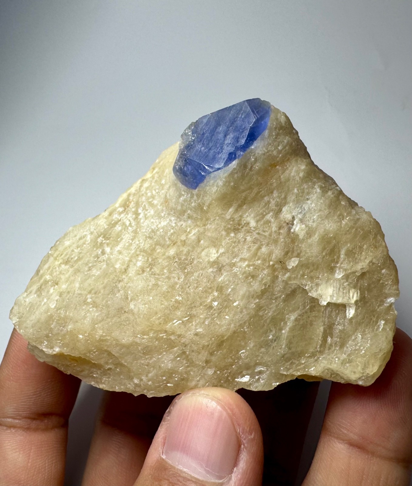 192 Gr Blue Hakmanite Crystal On Matrix From Badakhshan Afghanistan