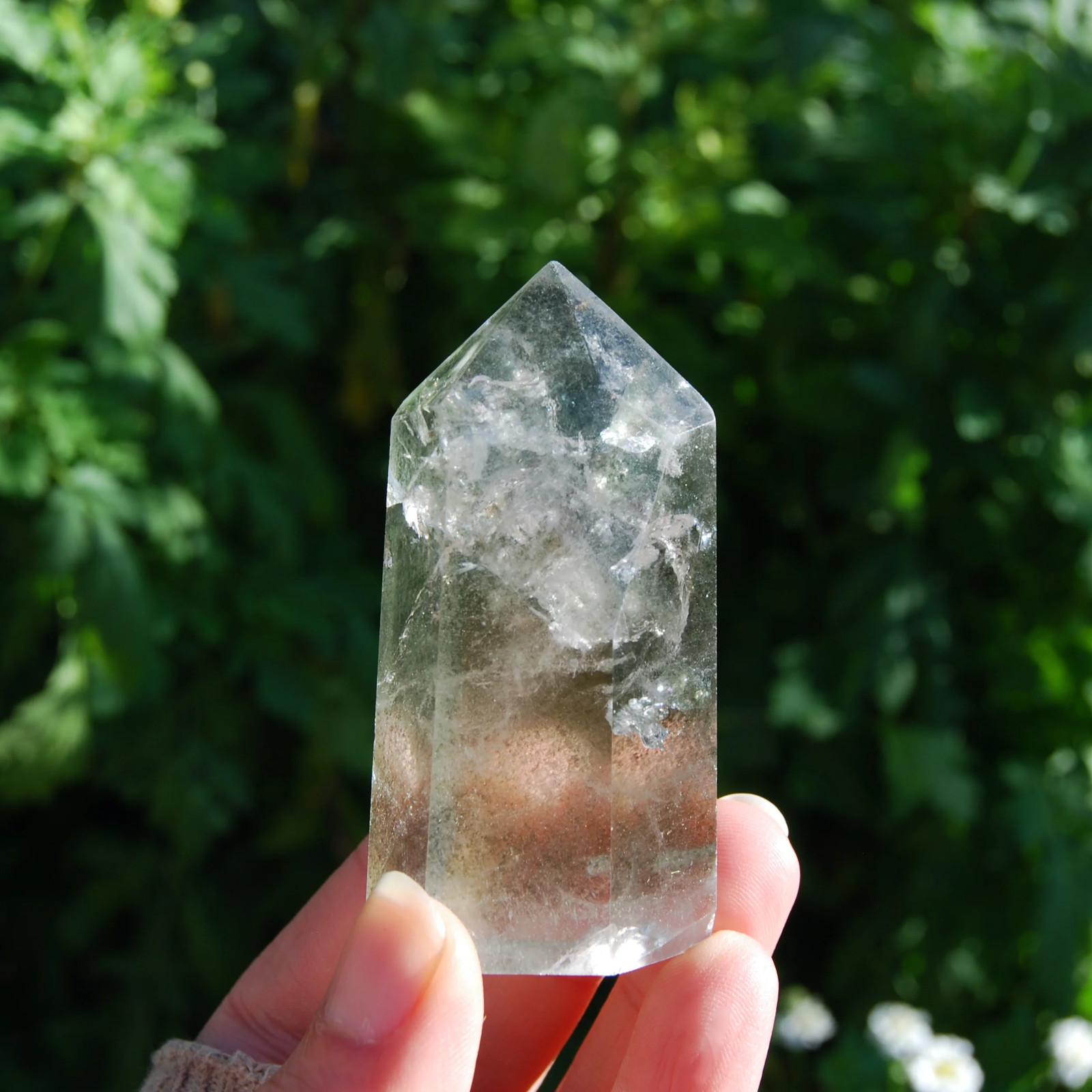 3in 122g Lodolite Crystal Tower, Scenic Garden Quartz, Landscape Quartz, Brazil