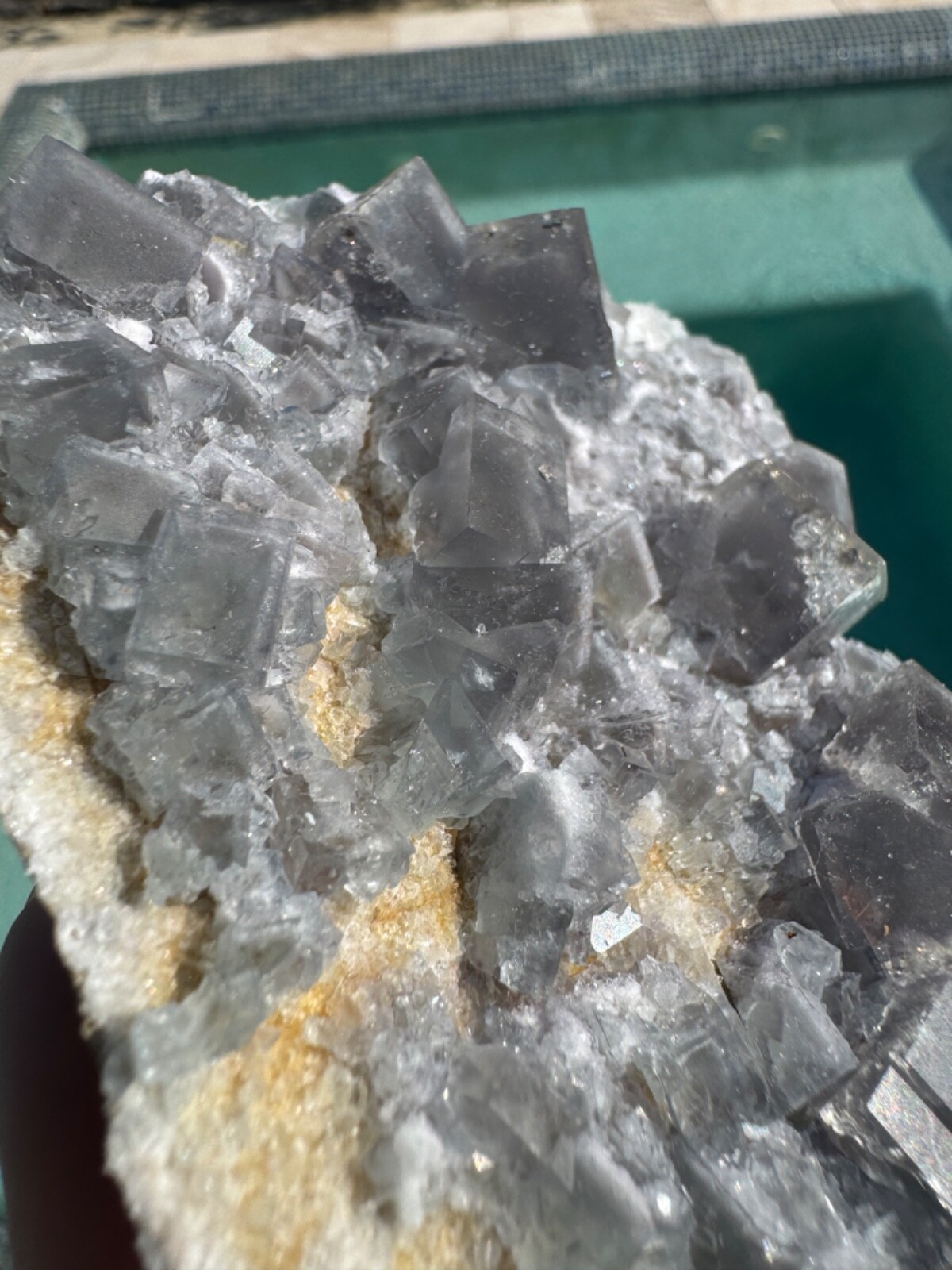 Rare Beijing Blue Cubic Fluorite 204g