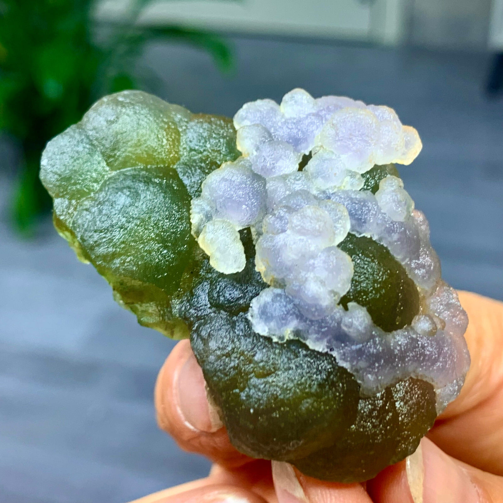 54G Rare Transparent green-white Cube Fluorite Mineral Crystal Specimen/HeNan