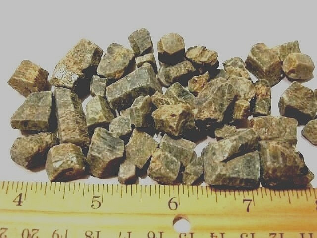 Sapphire blue green Corundum crystal all natural 1/4-1 inch Madagascar 1/2 pound