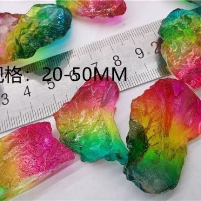 Rainbow Gemstone Crystal Gift Gemstone Crystal Raw Ore Electric Ferry Ornament