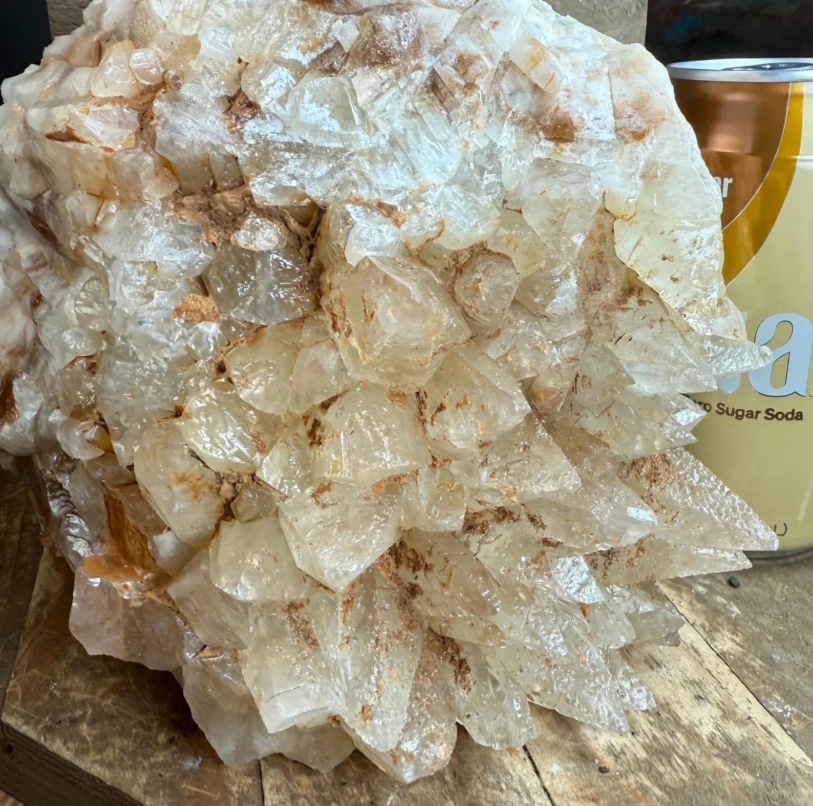 7″ Big Dogtooth Calcite Geode Crystal Cluster – Morocco
