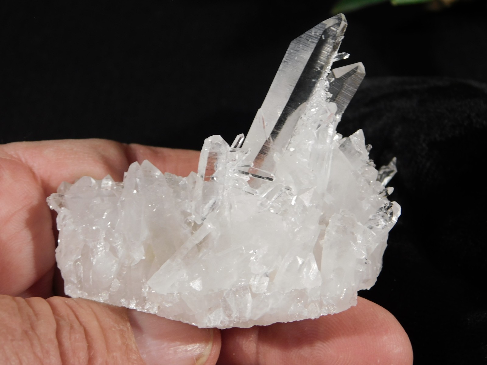 SUPER! TRANSLUCENT Quartz Crystal Cluster Collier Creek ARKANSAS 75.2gr