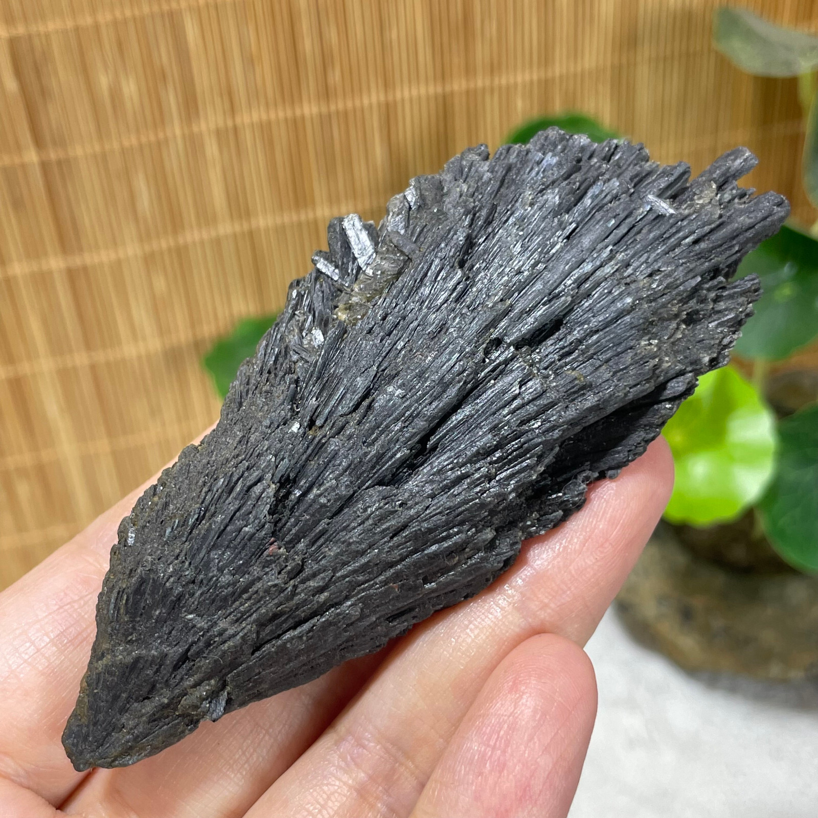 74g Natural Irregular natural black crystal cluster mineral specimen（dian qishi）
