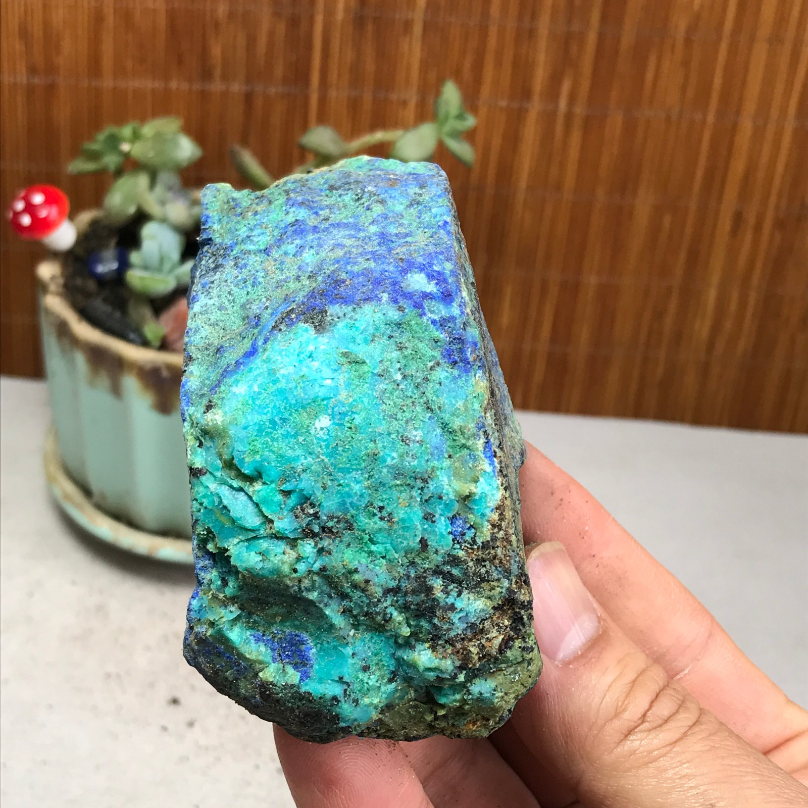 252g Natural Azurite/Malachite gemstone Rough original Crystal Specimen A5061