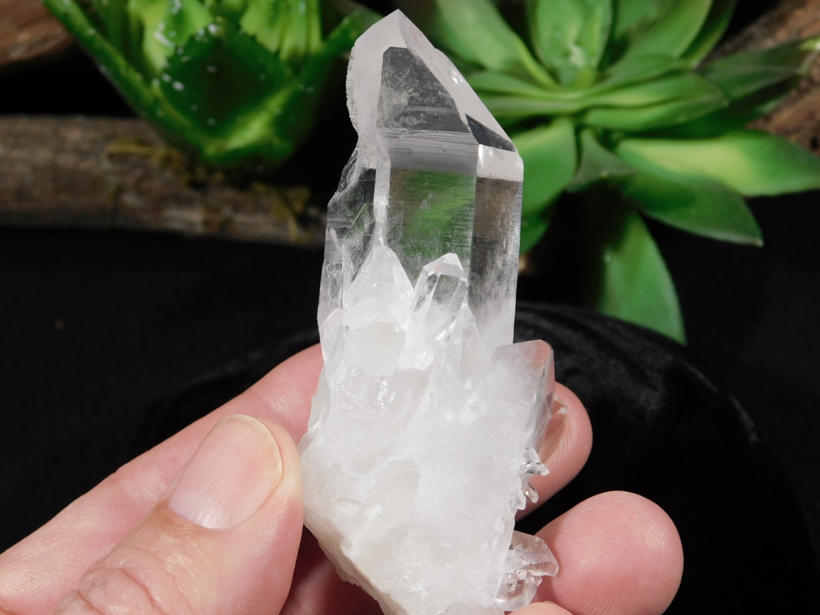 RAINBOWS TRANSLUCENT Quartz Crystal Cluster Collier Creek ARKANSAS 103gr