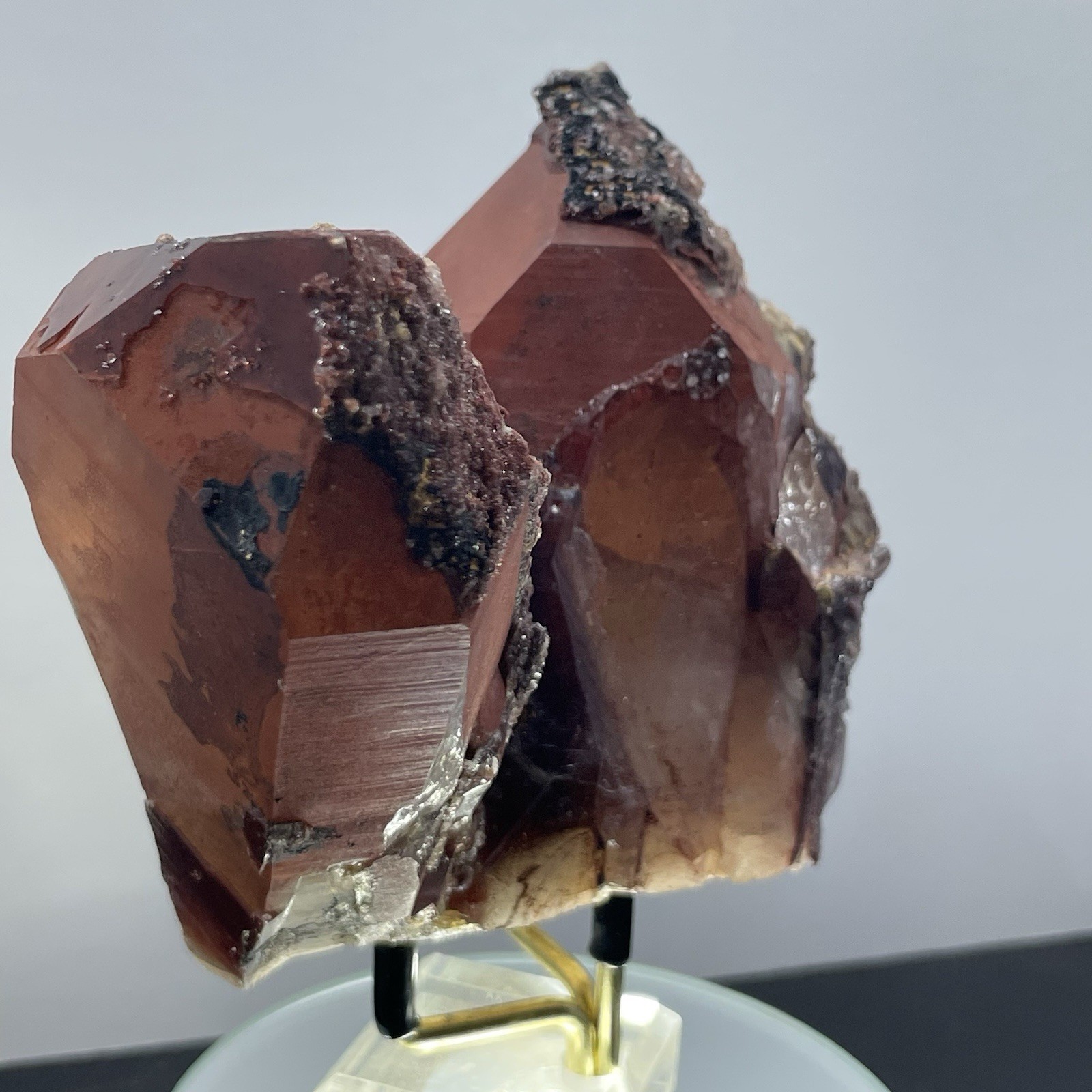 Crystal Red Hematite on Quartz Morocco 644g