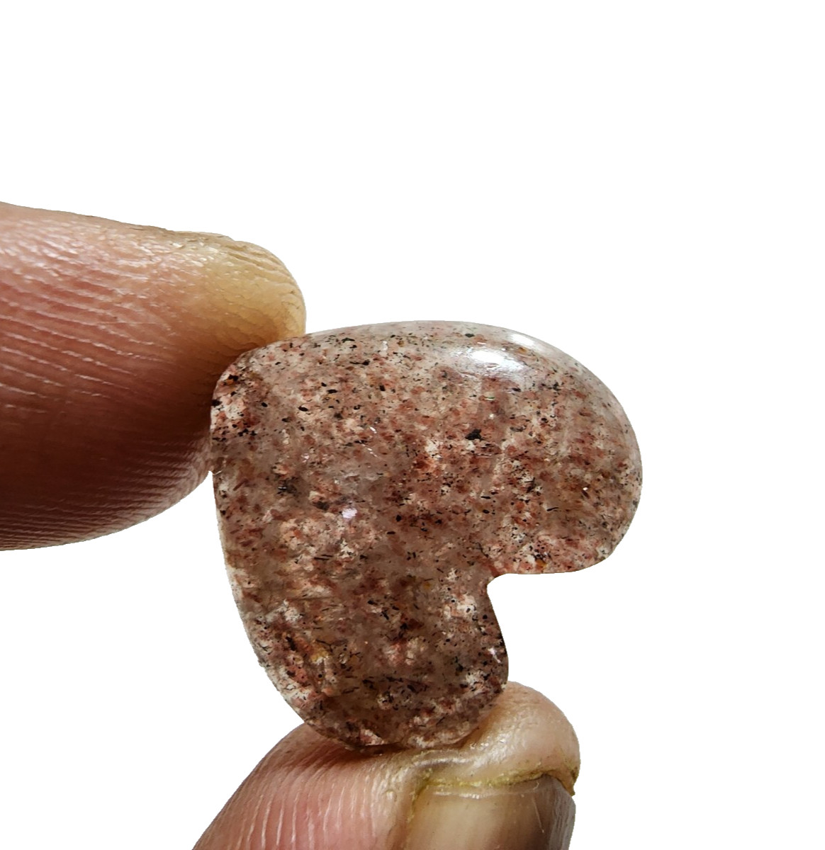 22 Crt Fantastic A+ Strawberry Quartz Crystal Heart Shape Loose Gemstone Jewelry