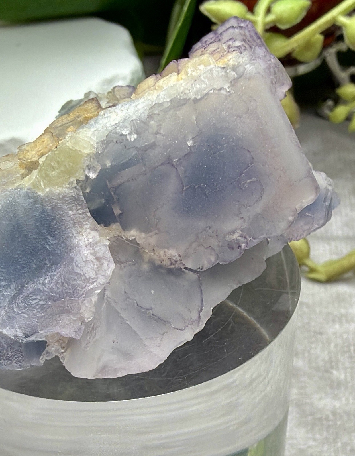Crystal 96g Purple Blue Clear Fluorite Cluster Cube Specimen Mineral Raw