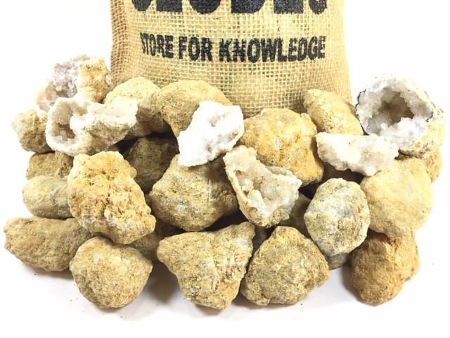 40 Break Your Own Geodes Quartz Crystals Druzy Bulk Pack – Whole Moroccan 1.5″